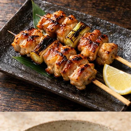 鶏の炭火焼き串の生成イメージ